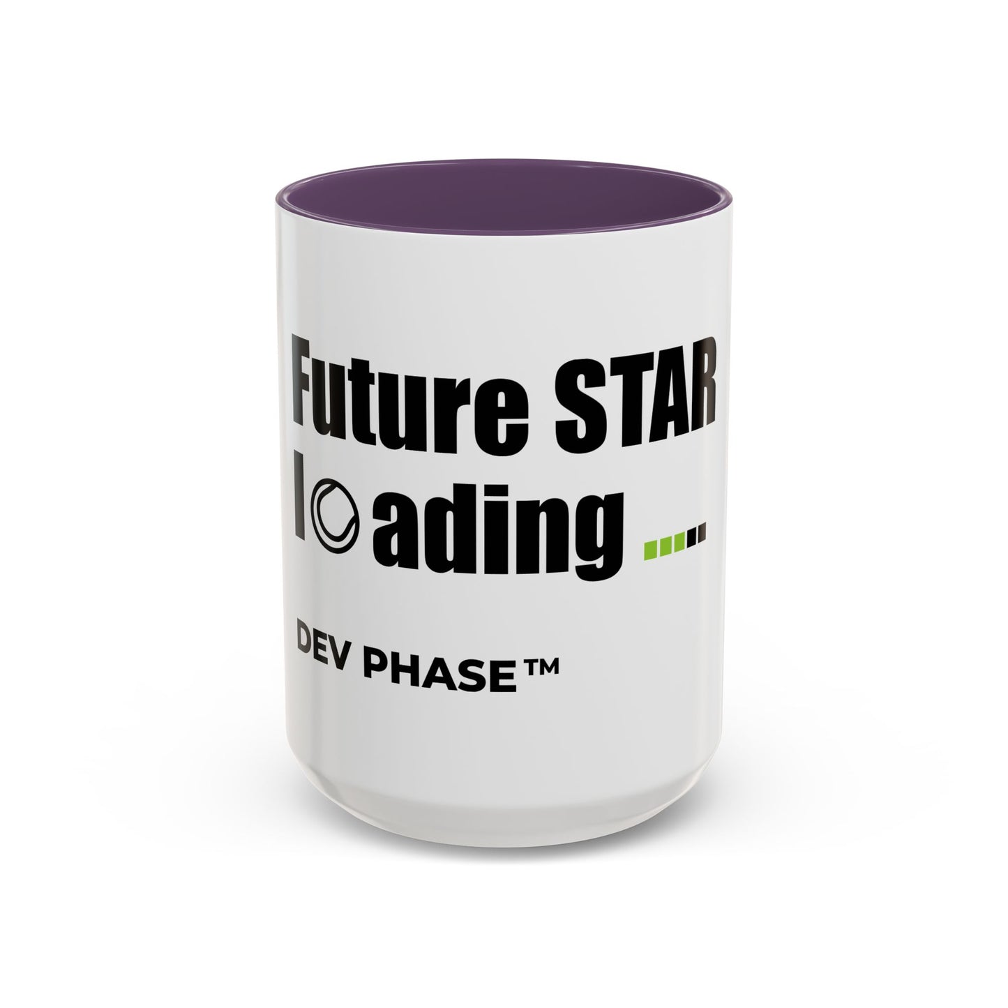 Coffee Mug - "Future Star Loading." Tennis Dev Phase Accent Mug (11/15oz)