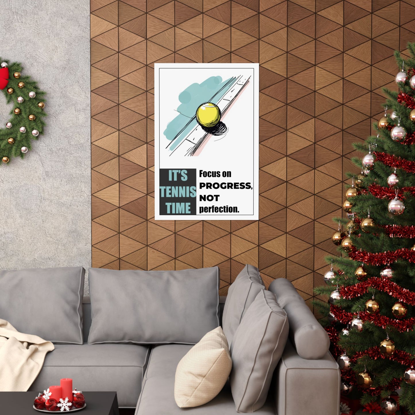 Tennis Poster - "It's Tennis Time" Vintage Court Print 4