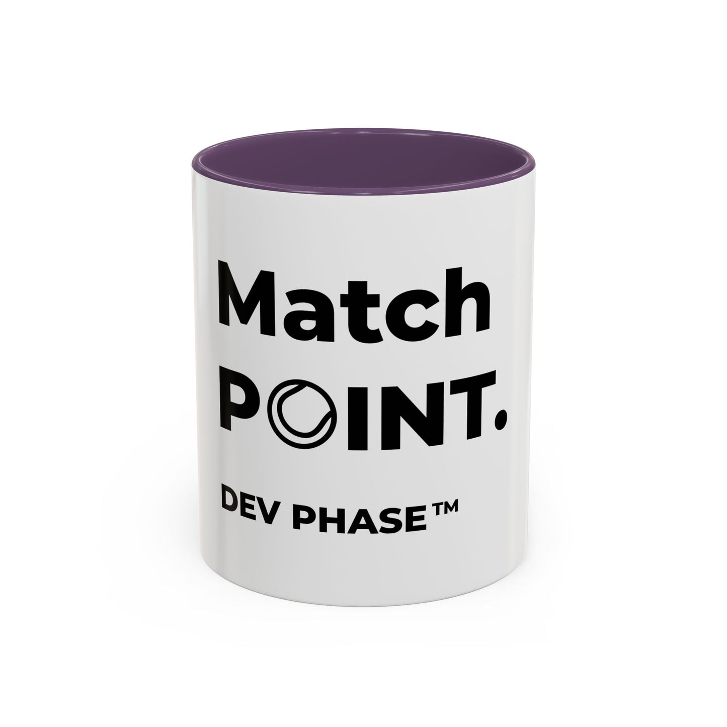 Coffee Mug - "Match Point." Tennis Dev Phase Accent Mug (11/15oz)