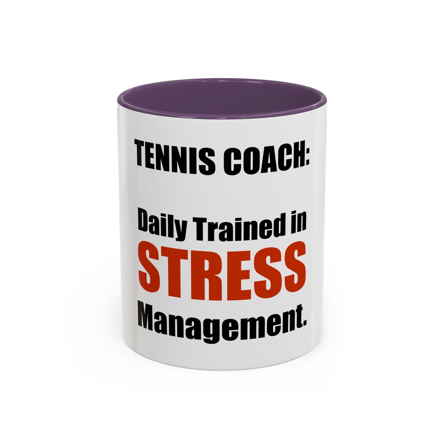 Coffee Mug — "Tennis Coach. Part Tennis. Part Psychology. Full Coach" Tennis 'Coach Mode' Accent Mug (11/15oz)