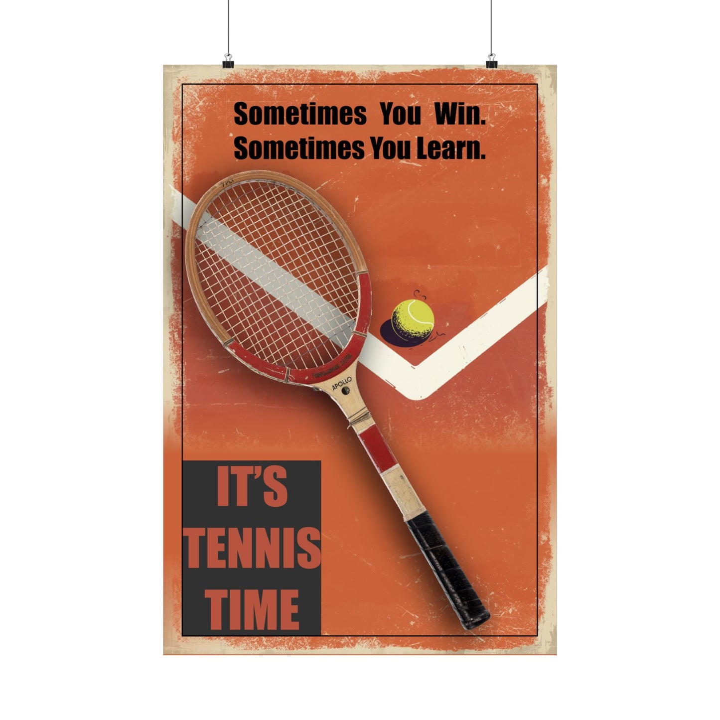 Tennis Poster - "It's Tennis Time" Vintage Court Print 3