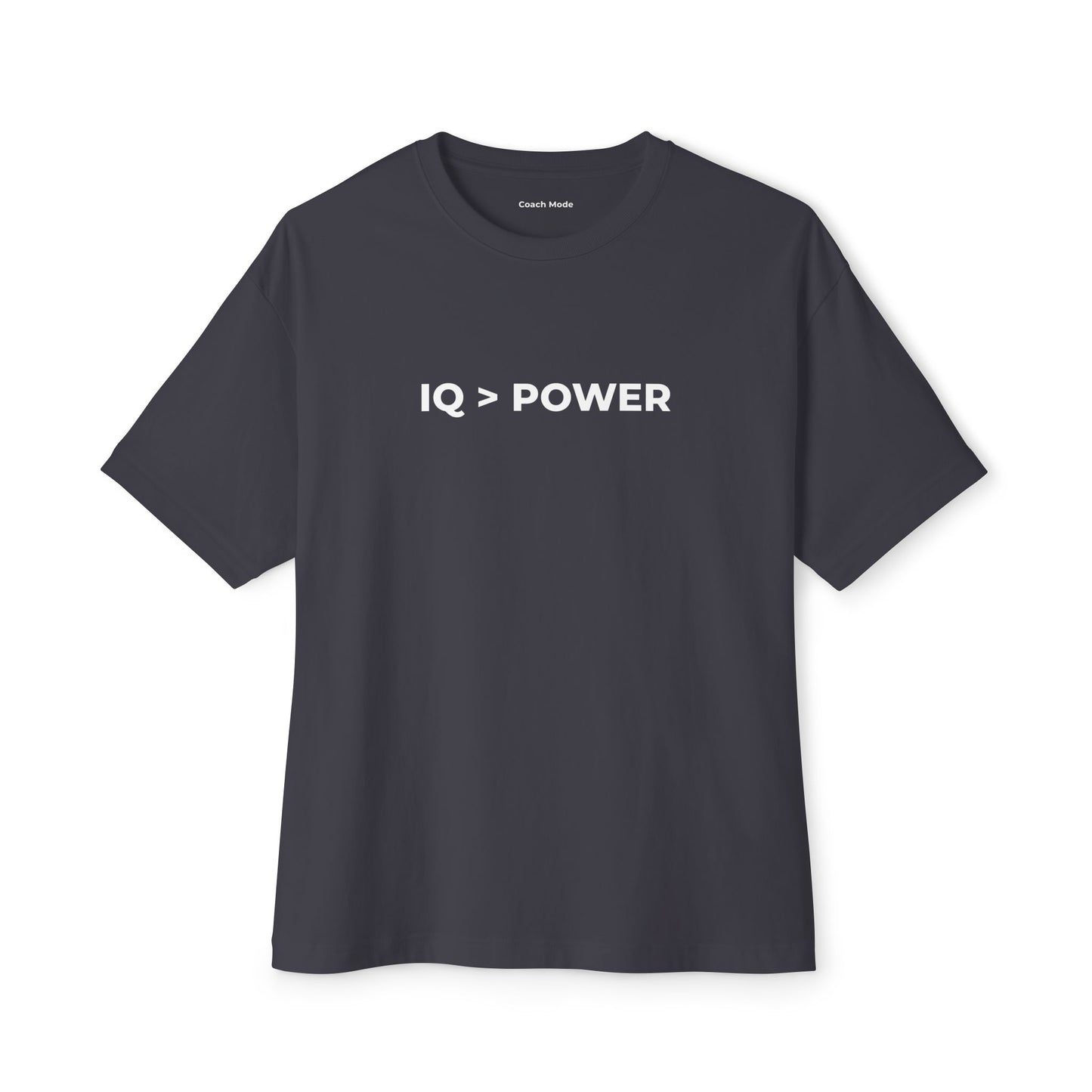 Coach Mode - Minimal Tennis T-shirt for Coaches: IQ > Power - Dev Phase