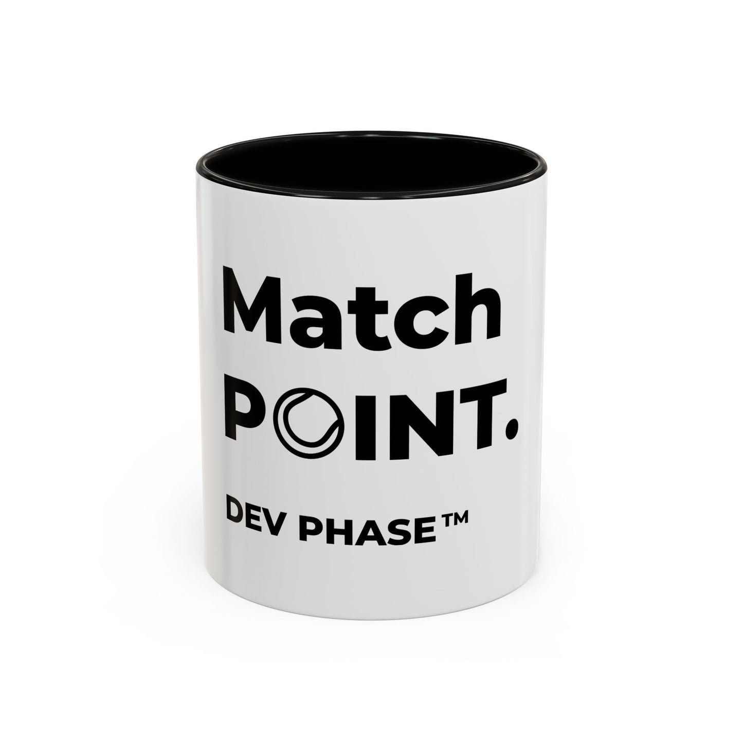 Coffee Mug - "Match Point." Tennis Dev Phase Accent Mug (11/15oz)
