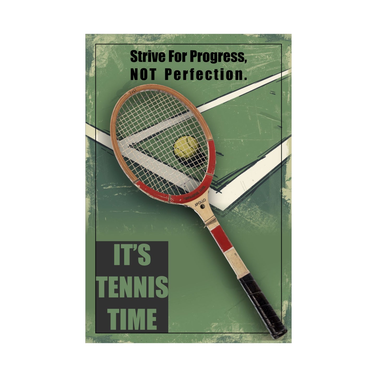 Tennis Poster - "It's Tennis Time" Vintage Court Print 2