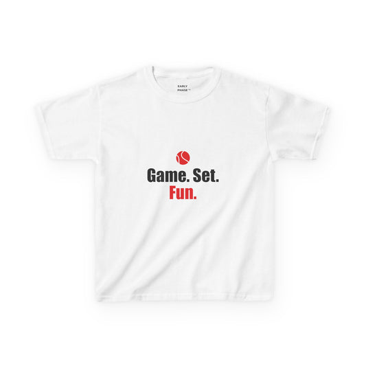 Kids Tennis T-Shirt Game Set Fun | Early Phase | Junior Tennis Gift