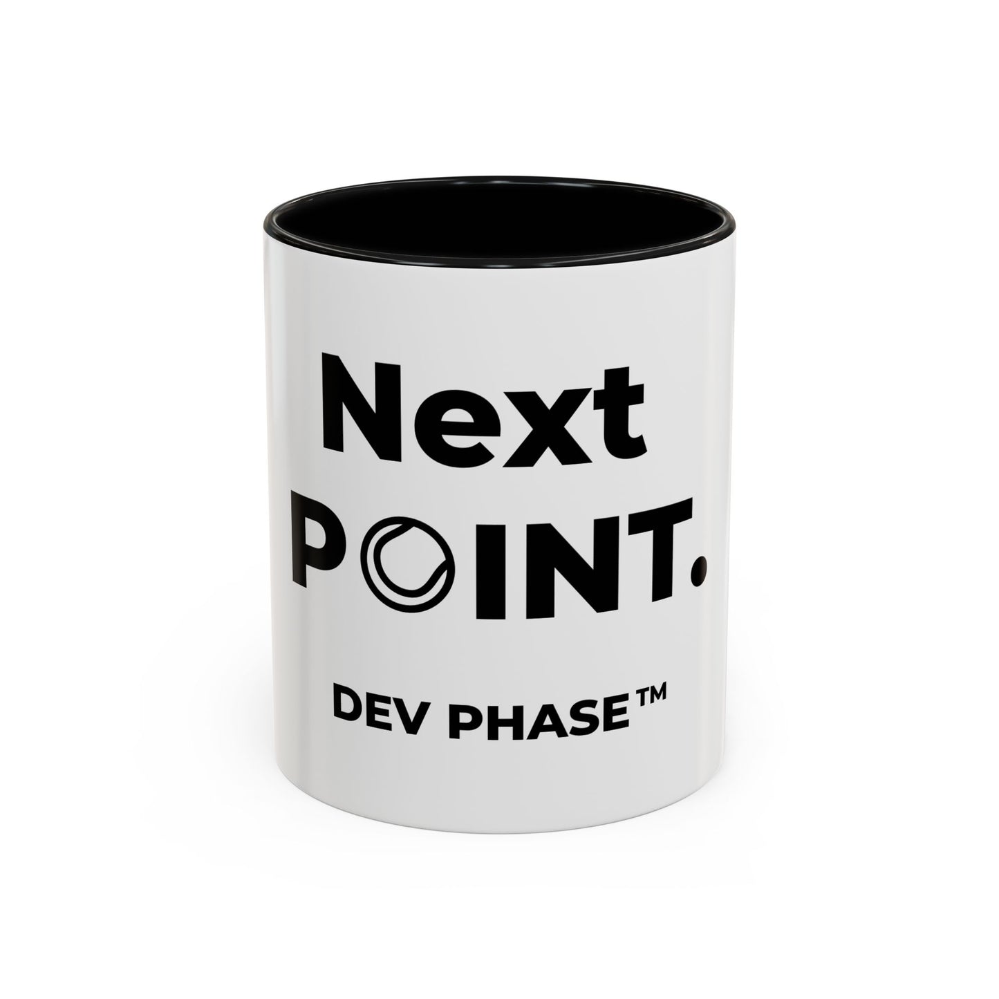 Coffee Mug - "Next Point." Tennis Dev Phase Accent Mug (11/15oz)