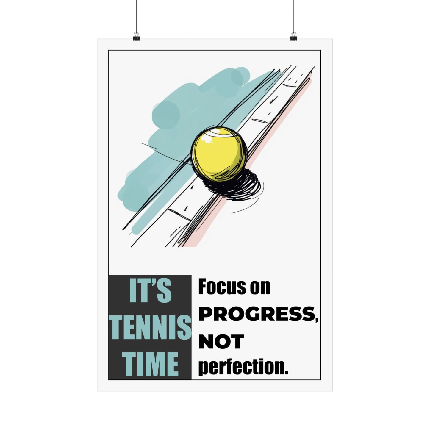 Tennis Poster - "It's Tennis Time" Vintage Court Print 4
