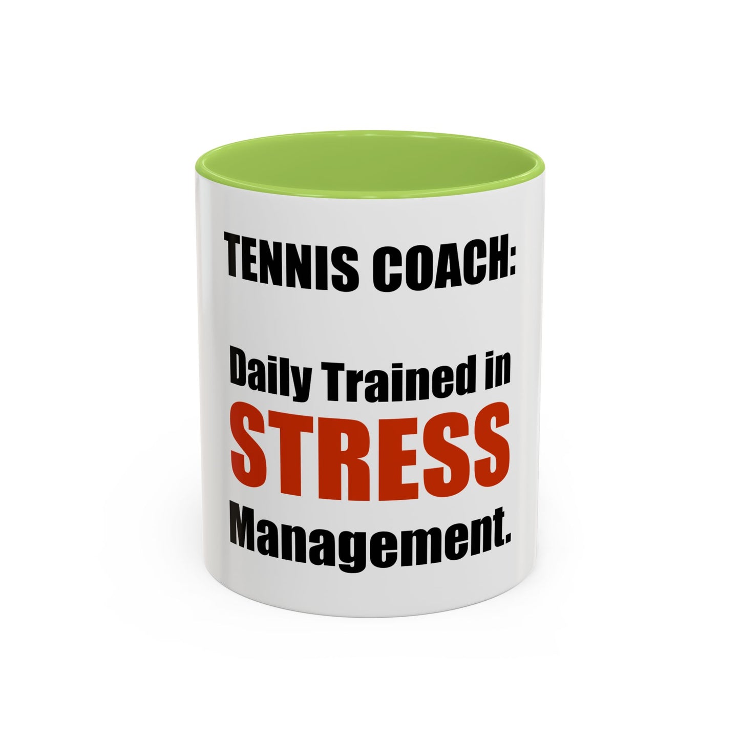 Coffee Mug — "Tennis Coach. Part Tennis. Part Psychology. Full Coach" Tennis 'Coach Mode' Accent Mug (11/15oz)