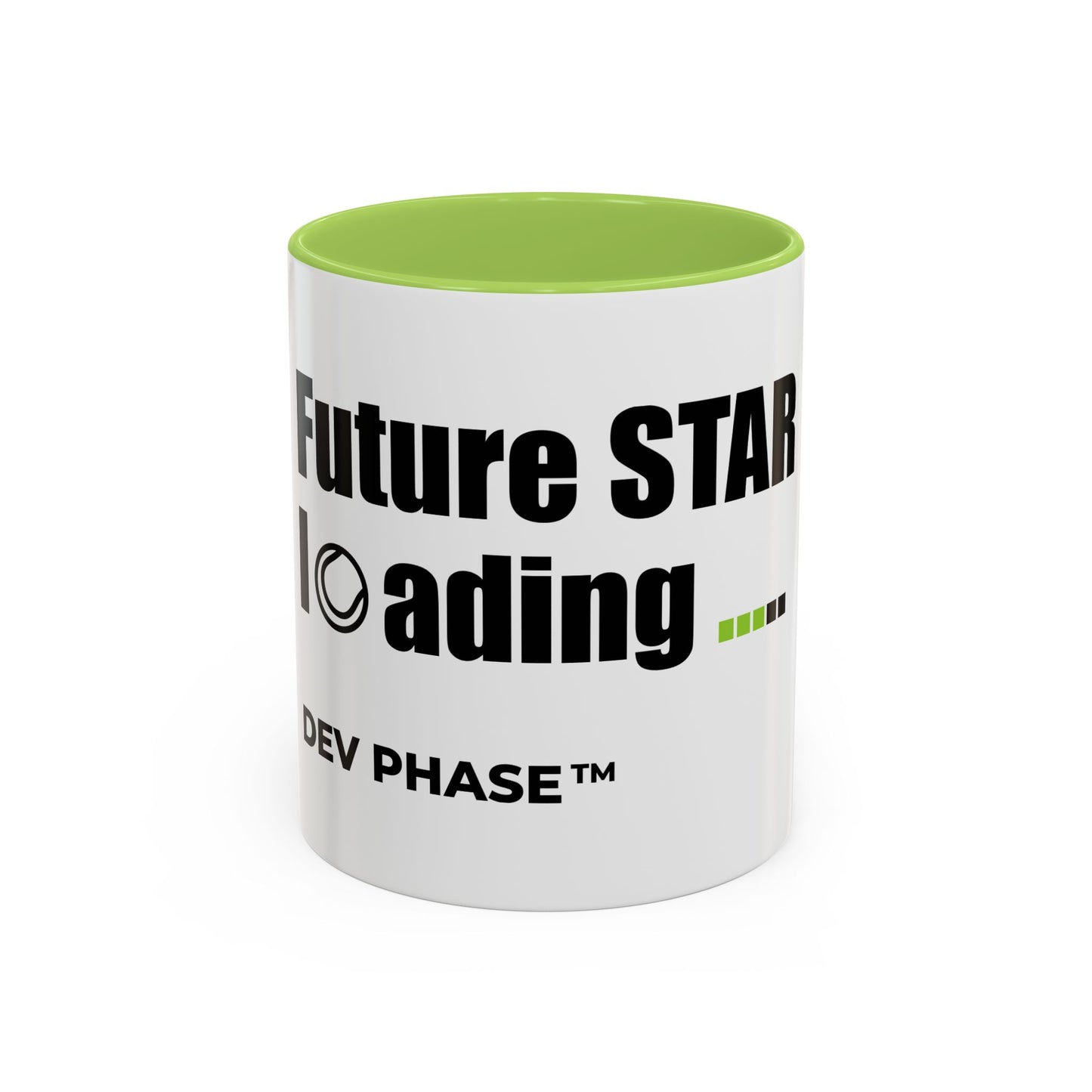 Coffee Mug - "Future Star Loading." Tennis Dev Phase Accent Mug (11/15oz)
