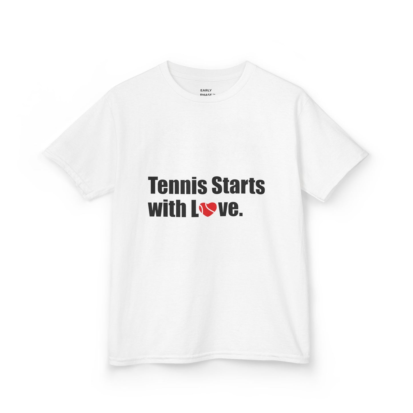 Kids Tennis T-Shirt Tennis Starts With Love | Early Phase | Junior Tennis Gift