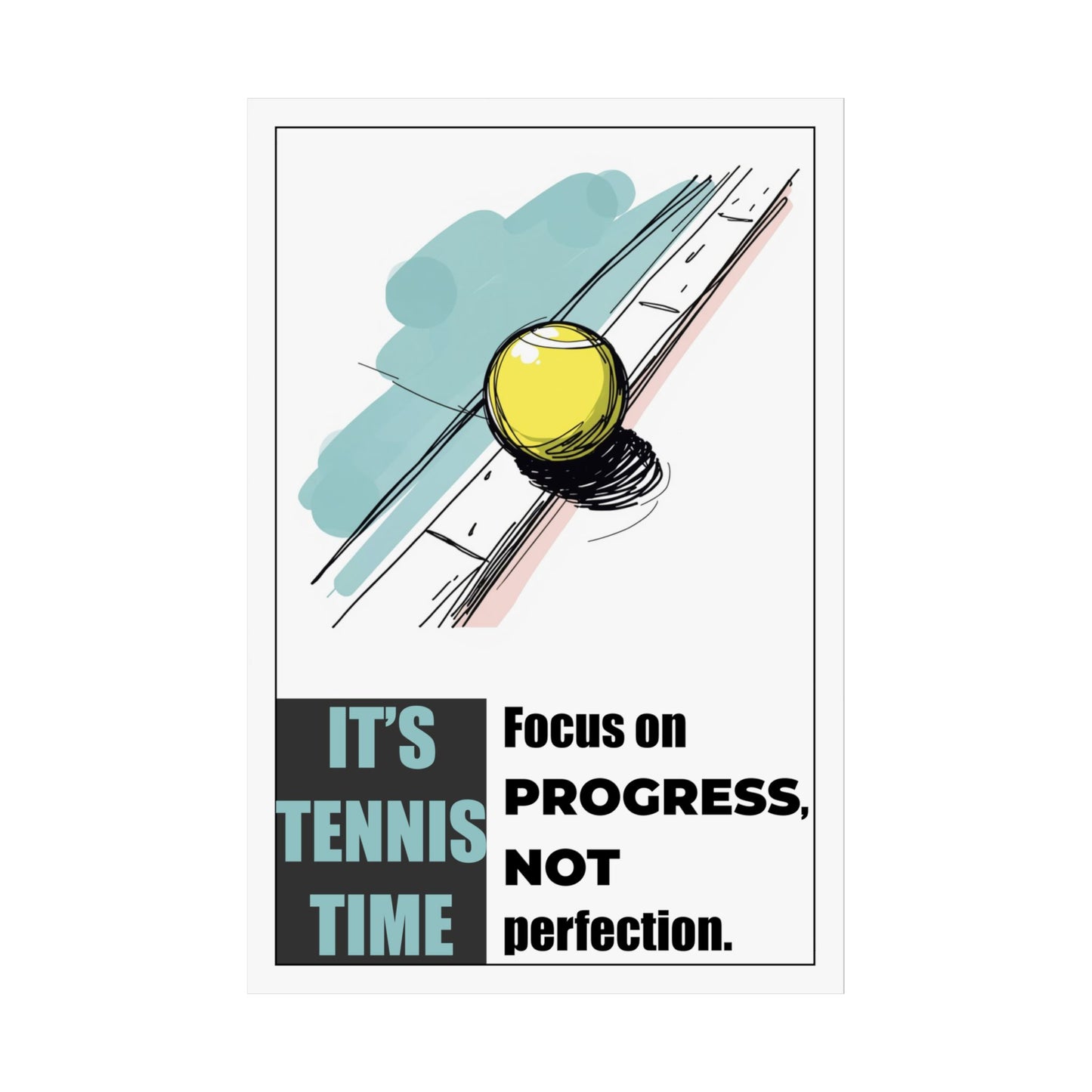 Tennis Poster - "It's Tennis Time" Vintage Court Print 4