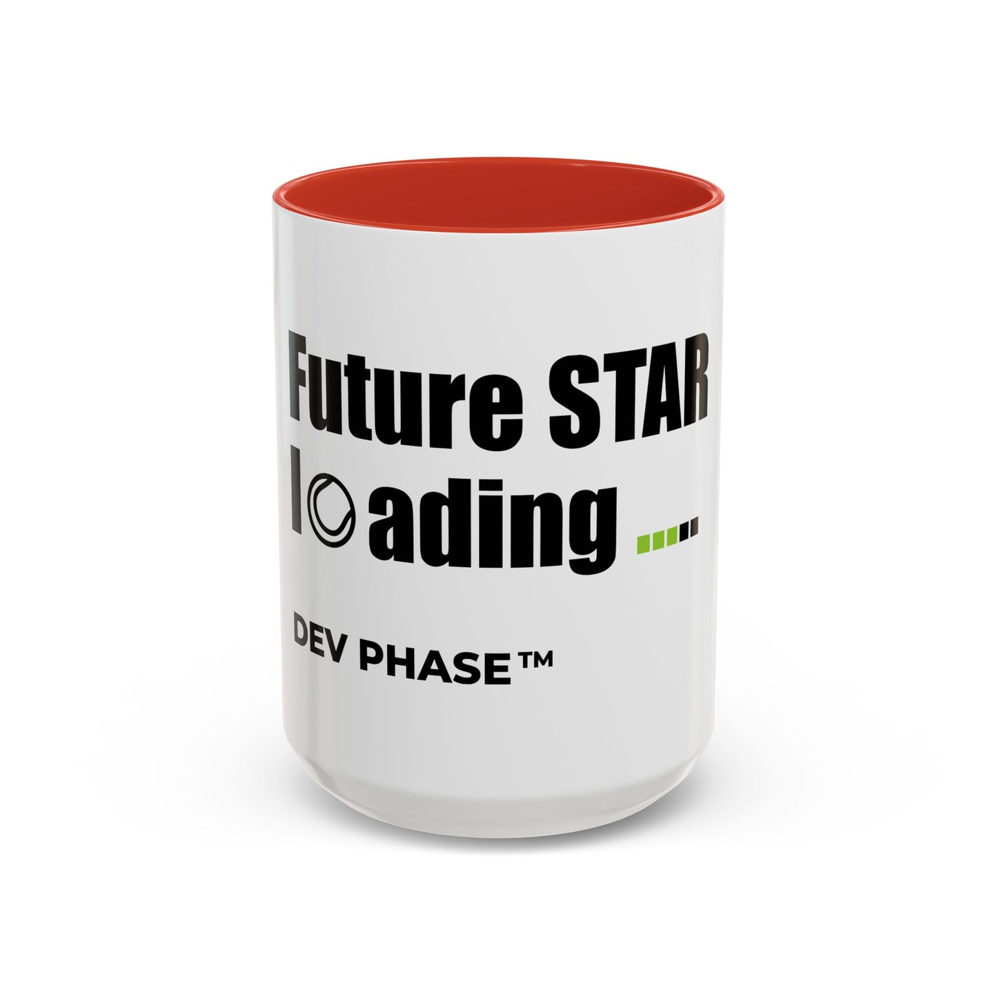 Coffee Mug - "Future Star Loading." Tennis Dev Phase Accent Mug (11/15oz)