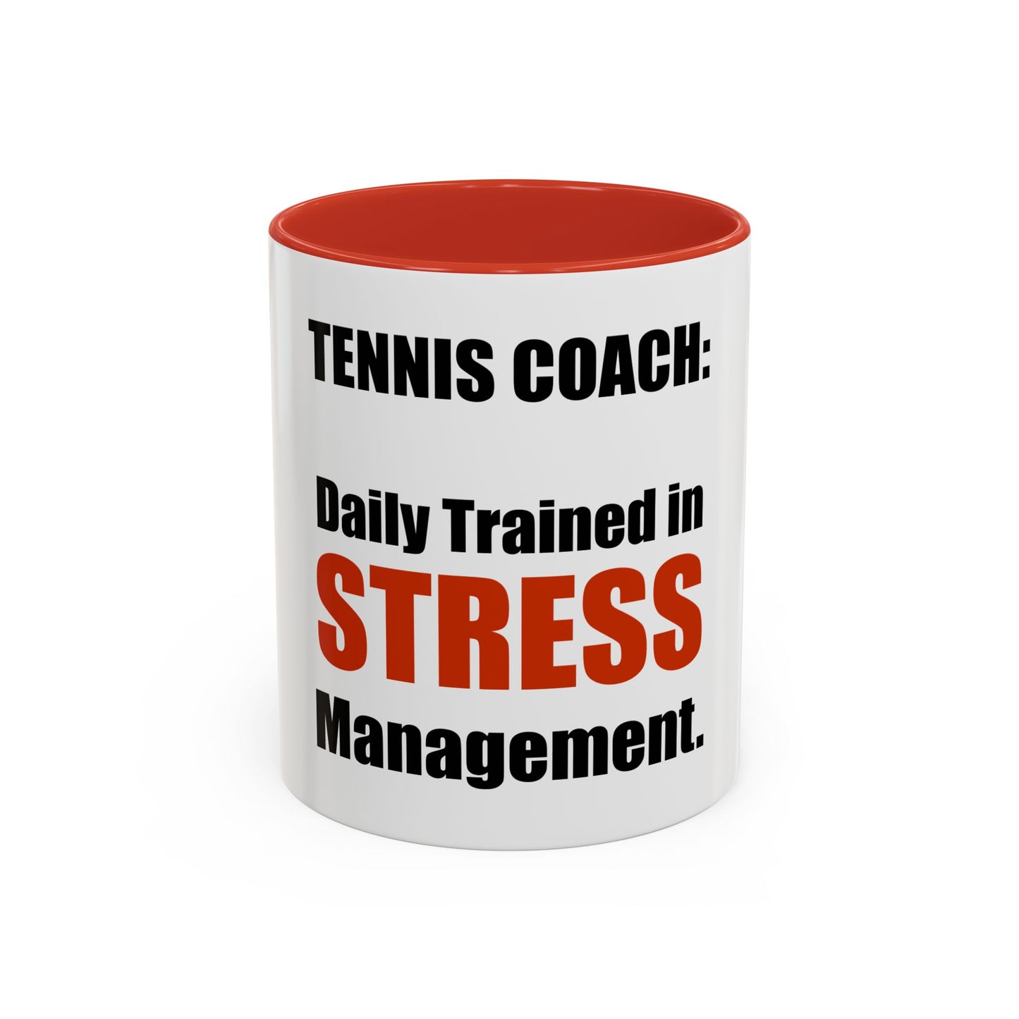Coffee Mug — "Tennis Coach. Part Tennis. Part Psychology. Full Coach" Tennis 'Coach Mode' Accent Mug (11/15oz)
